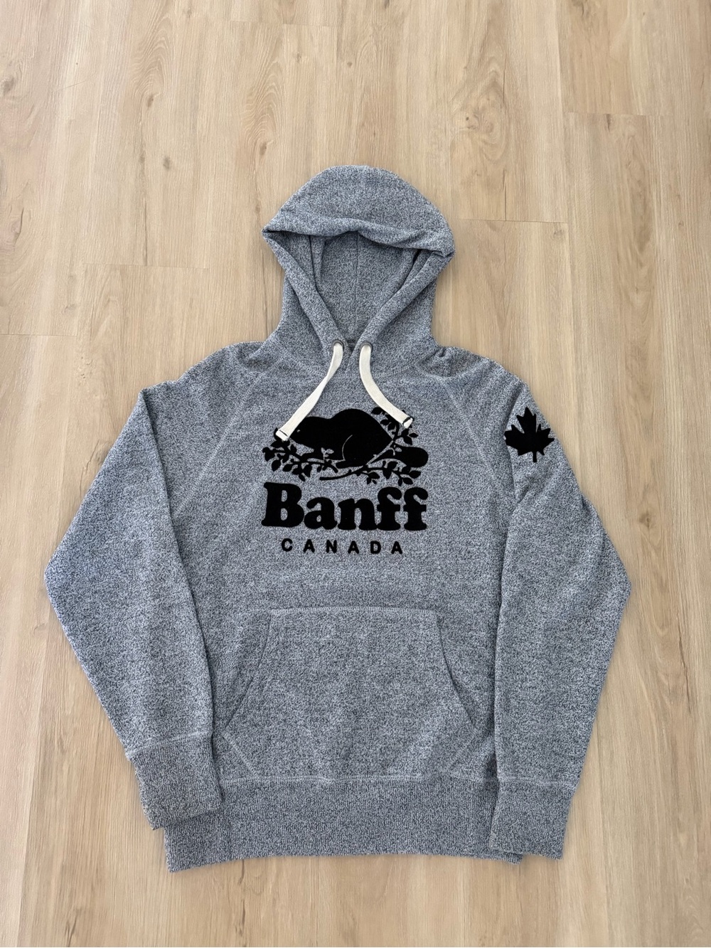 Roots Banff Canada Hoodie Salt and Pepper Size XS Men